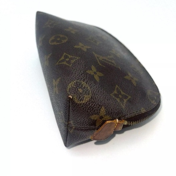 Louis Vuitton Cosmetic Bag Brown Canvas Monogram Cosmetique Pouch M47515 LV - Picture 9 of 16